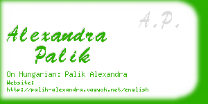 alexandra palik business card